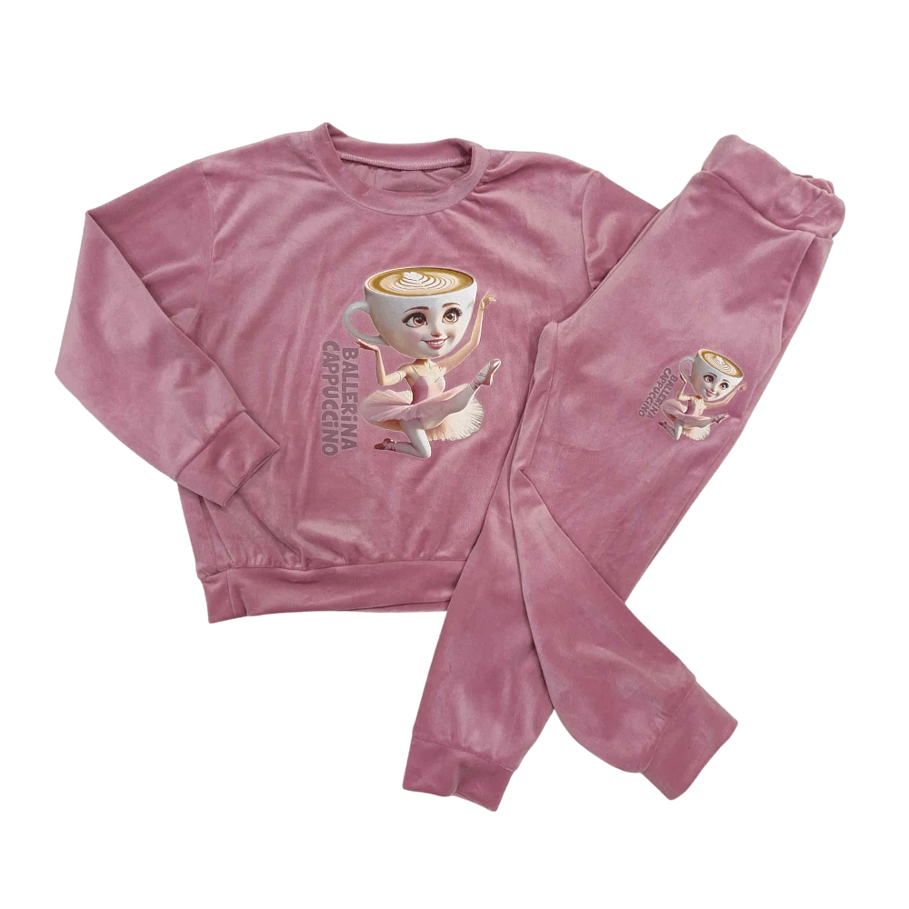 Βελουτέ φόρμες Βallerina Cappuccino  σε σάπιο μήλο