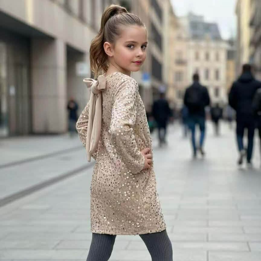 Βελούδινο φόρεμα με πούλιες σε χρυσό