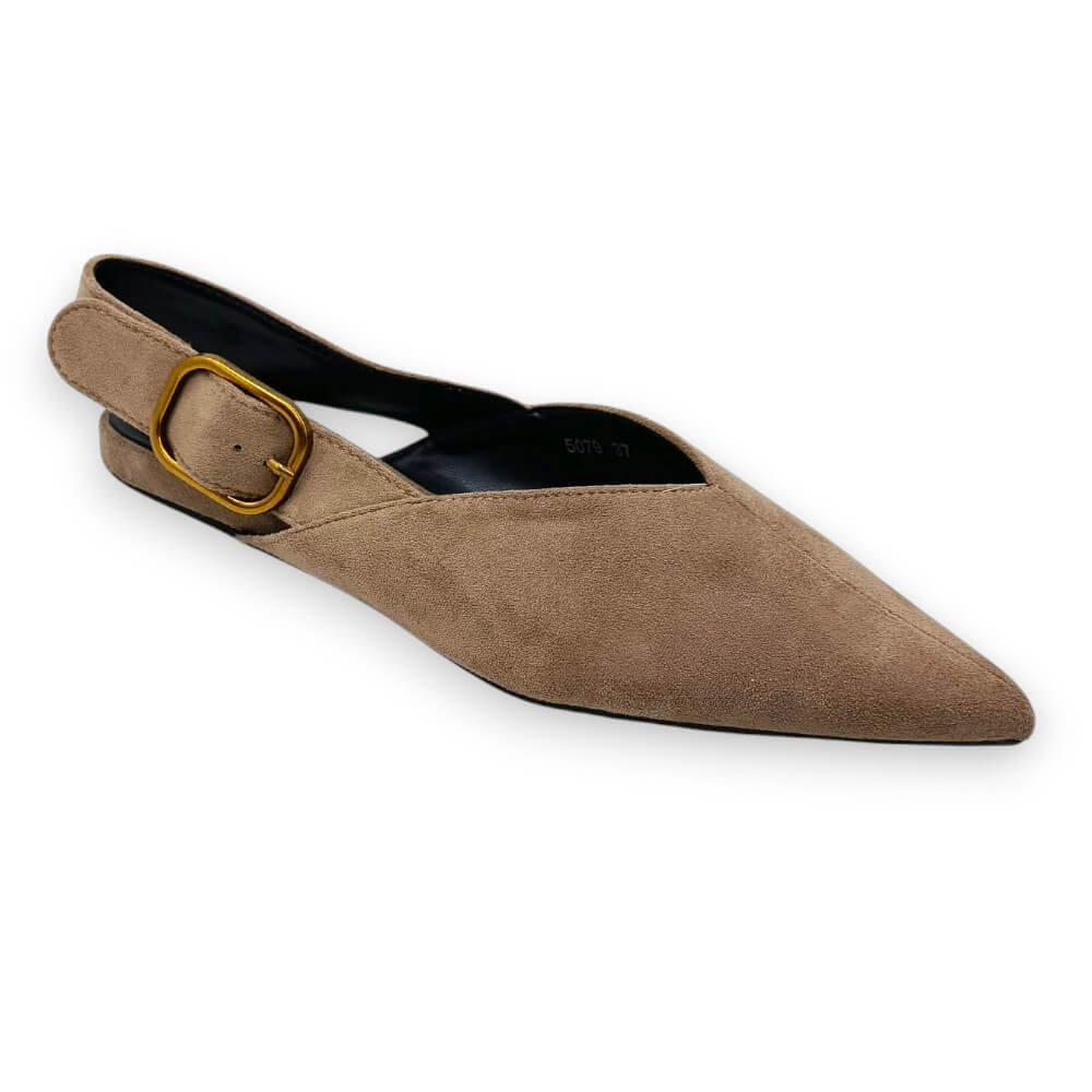 Flat slingback mules σε ταμπά