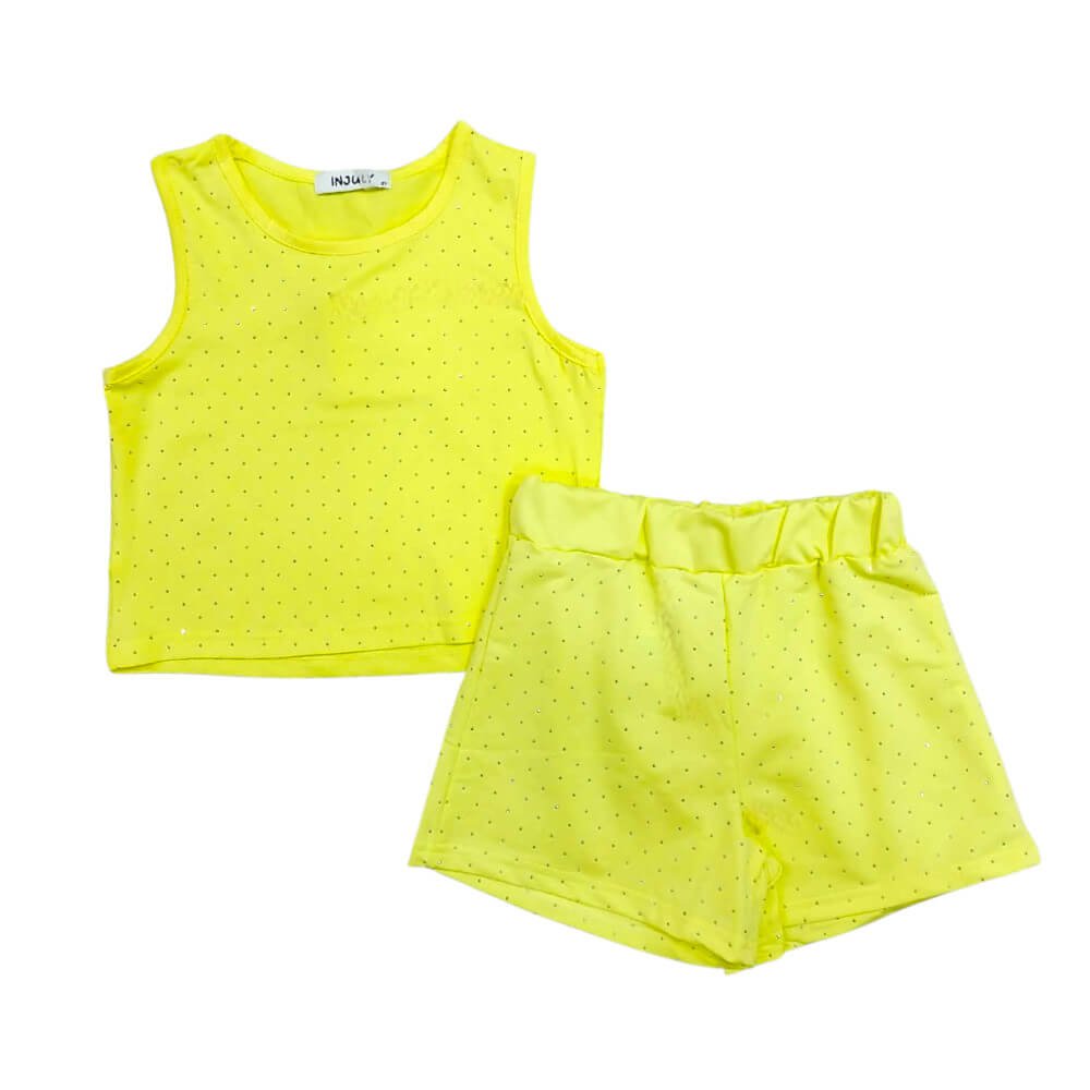 Σετ με διάσπαρτα στρας σε κίτρινο