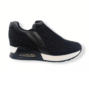 Ανατομικά sneakers με αερόσολα σε μαύρο