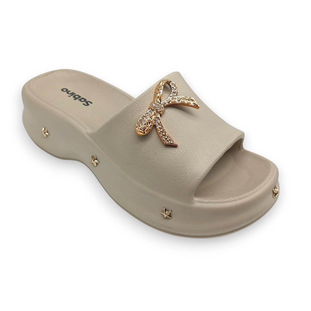 Δίσολη ανατομική παντόφλα Sabino σε μπεζ