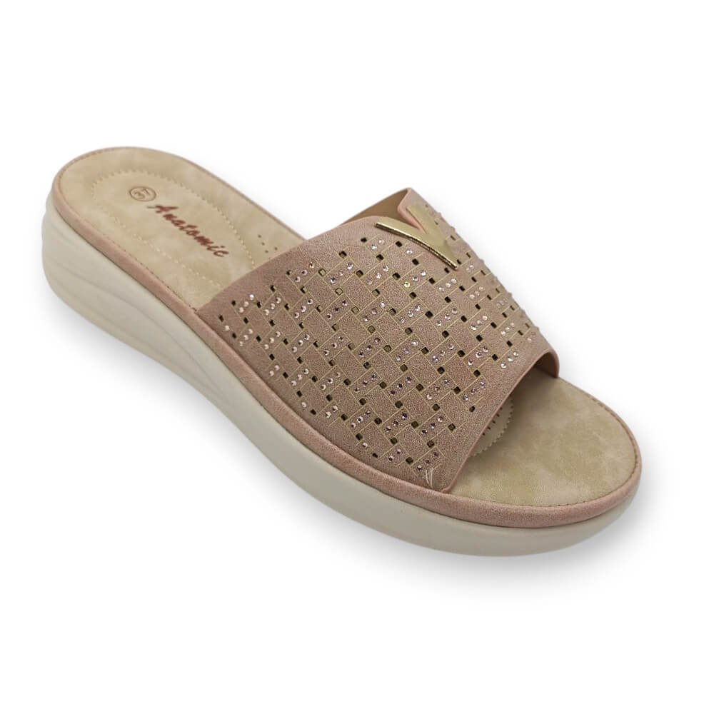 Ανατομικές παντόφλες έως Νο 43 σε nude