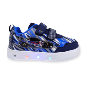 Αθλητικά Sneakers με Φωτάκια σε Μαύρο/Μπλε