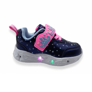 Παιδικά Αθλητικά Sneakers με Πολύχρωμα LED Φωτάκια - Μπλε