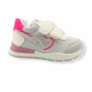 Ανατομικά Sneakers Λευκά με Φούξια Λεπτομέρειες