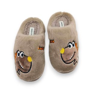 Παντοφλάκια Δεινόσαυρος - Καφέ