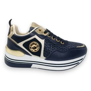 Γυναικεία Sneakers με Χρυσές Λεπτομέρειες – Μαύρο