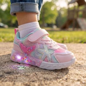 Ανατομικά Sneakers "Mermaid" με Φωτάκια LED - Ροζ